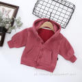 Moletom Infantil Cardigan Primavera e Outono com Capuz